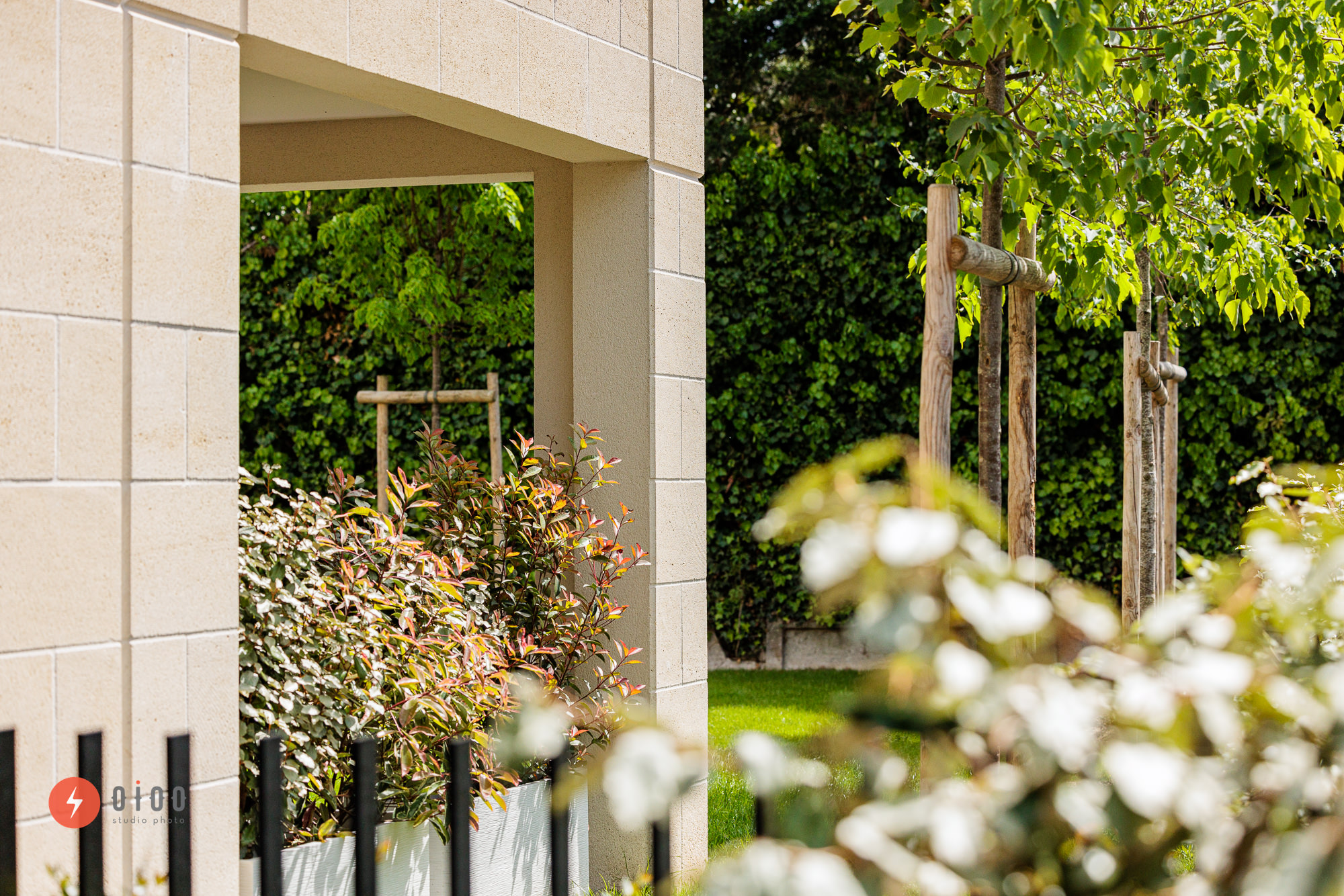 Photographie immobilière pour le groupe Lamotte à bordeaux par Oioo studio : vue d'un jardin